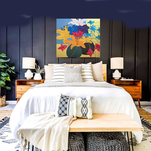 Two Bowls, Acrylic on Canvas by Jacky Hawthorne